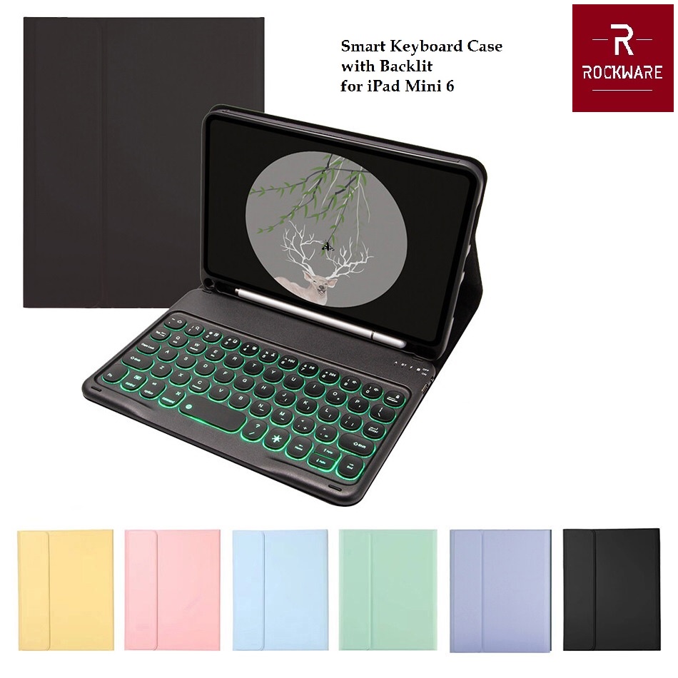 ROCKWARE RW-TS006D - Smart Keyboard Case for iPd Mini 6 2021