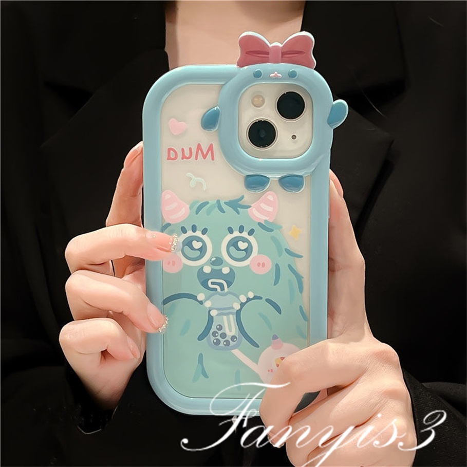 Realme C53 C35 C31 C30 C25Y C21Y C25 C15 C12 C11 C21 C20 C17 C3 Realme 9i 7i 6i 5i 5s 5 Narzo 50A 50i Prime Monster Cute Lens Phone Case