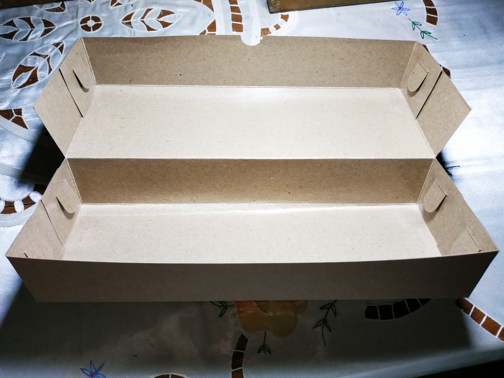 (min. Order 50) Paper Box Dus Box Brownies Kue Cake Bakery Kotak Makan B29k4 Laminasi 30x10x5