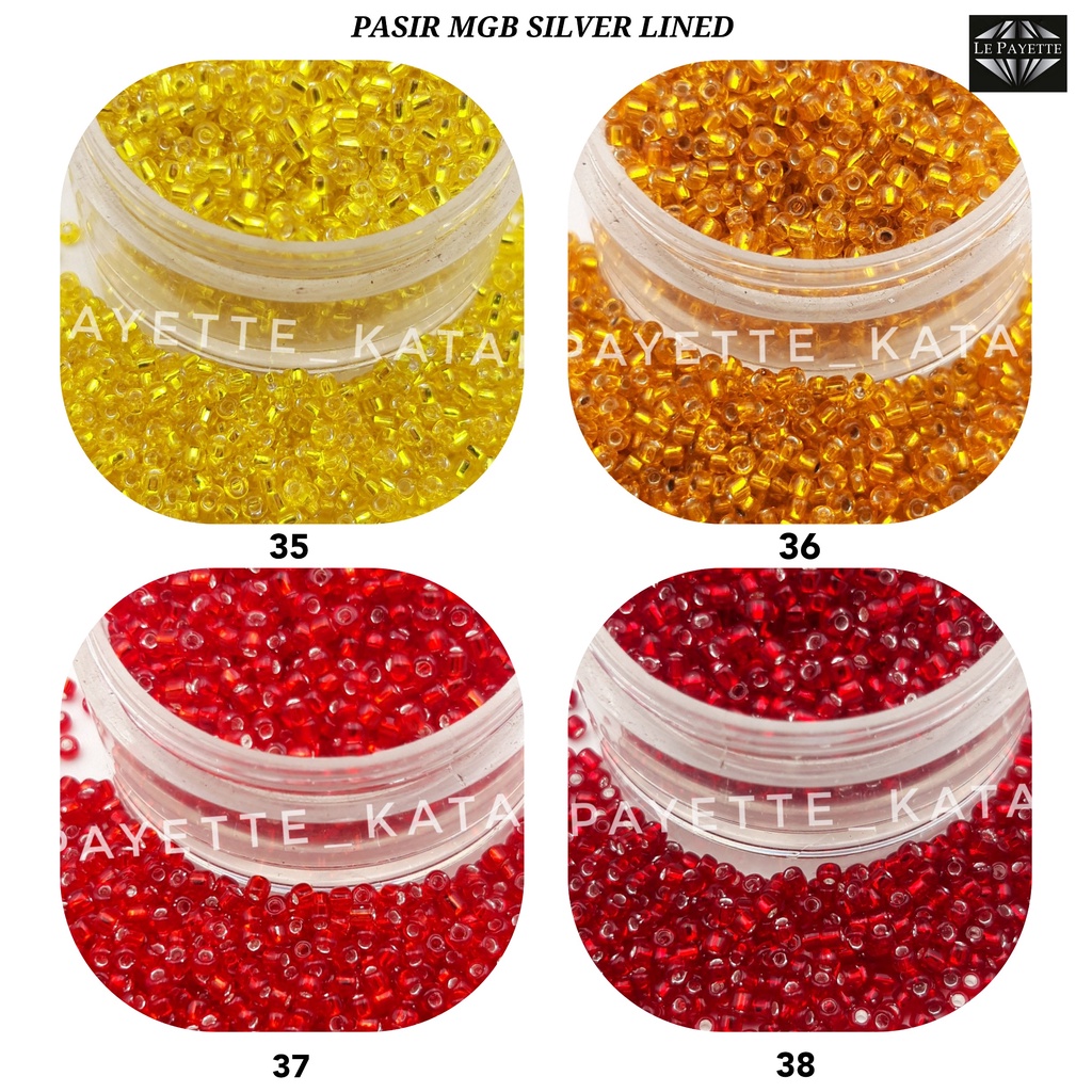 Payet Pasir MGB Silver Lined 12/O - (35 - 38)