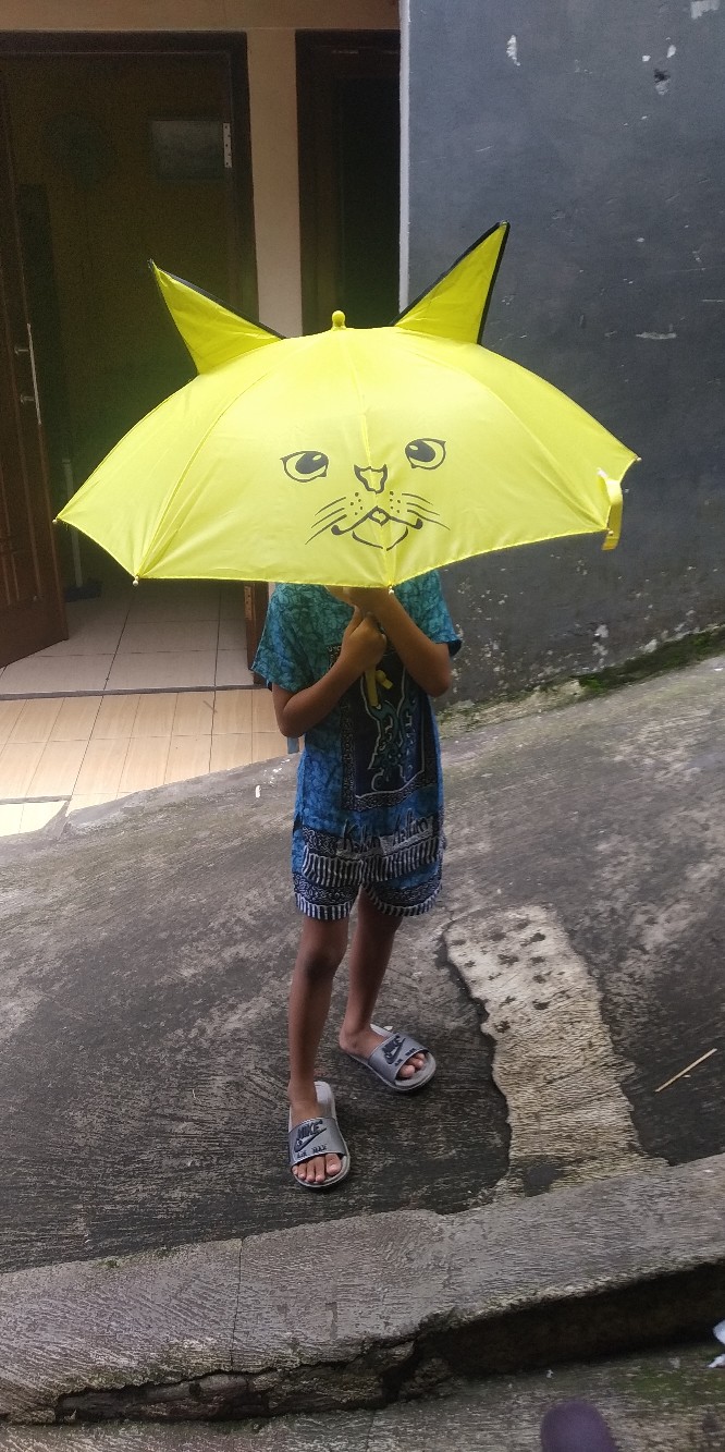 Payung Anak [ada Kuping] Model Hewan Warna-warni Lucu