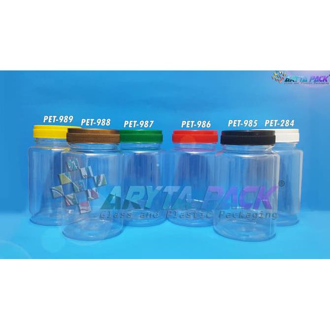 Pet284. Toples Plastik 330Ml Pet Bulat Tutup Putih