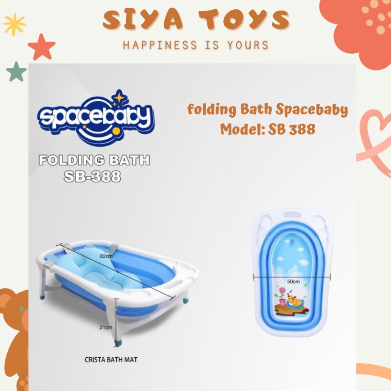 SIYA✨FREE BUBBLEWRAP  BAK MANDI SPACEBABY FOLDING BATH SB 388 322 BISA DILIPAT BAK MANDI BAYI LIPAT SPACEBABY SB 388 SB322