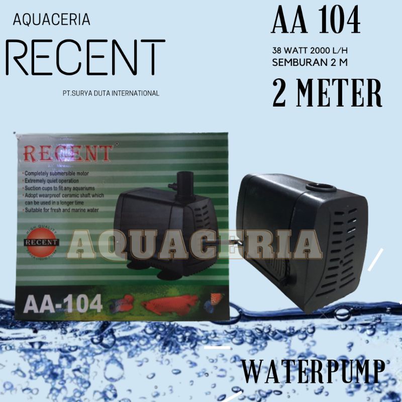 RECENT AA 104 POMPA CELUP AIR AQUARIUM KOLAM IKAN