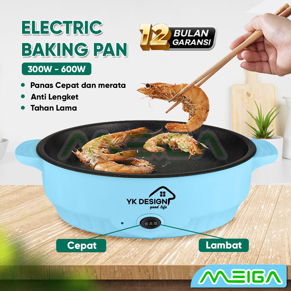 Panci Elektrik penggorengan Panci Listrik / Panci BBQ / Panci Panggang Grill Pan YK DESIGN YK-804