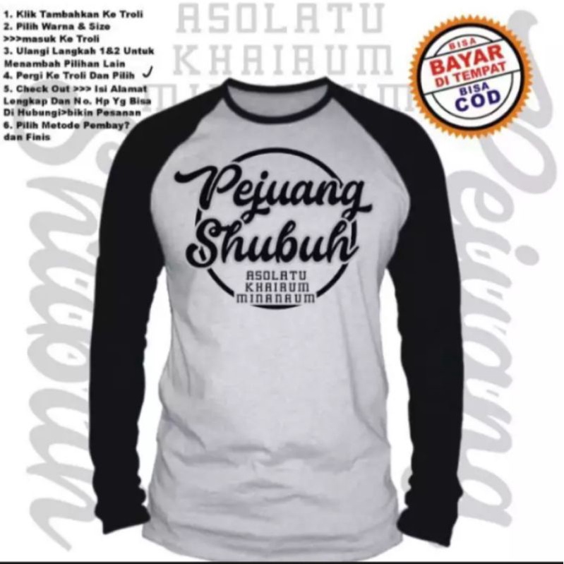 KAOS DAKWAH MUSLIM *PEJUANG SUBUH* Lengan panjang