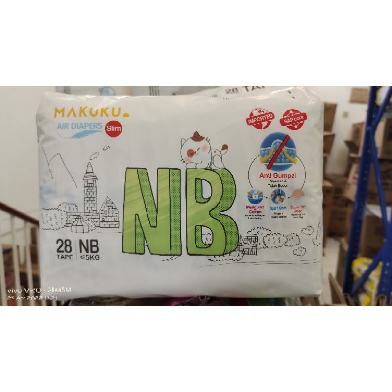 Popok Makuku Air Diapers New Born 28