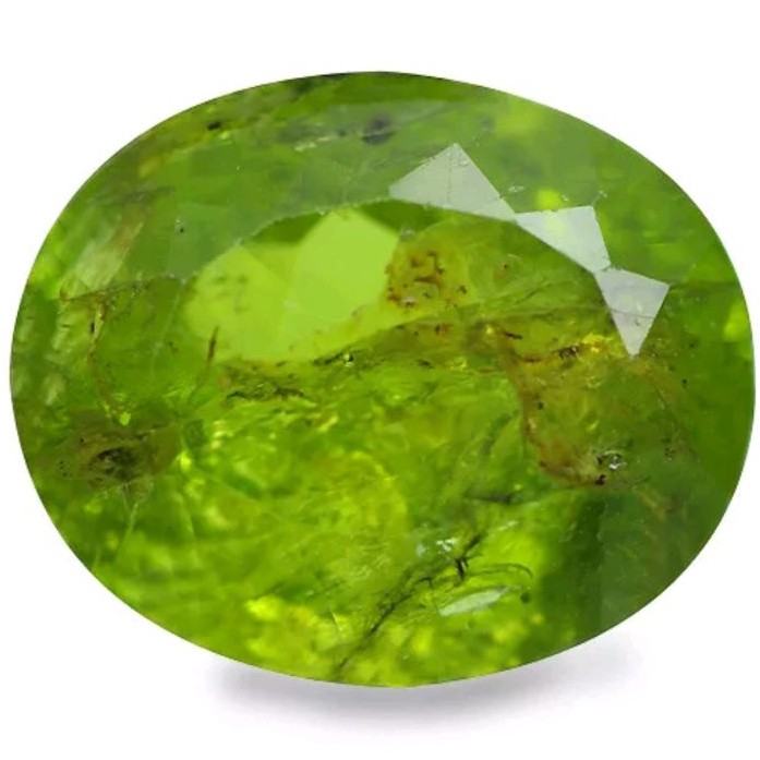 Stone / Batu Permata Peridot Hijau / Natural Green Peridot Oval CT 11.40