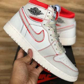  SEPATU  AIR JORDAN  1 RETRO HIGH PHANTOM GYM RED PREMIUM  