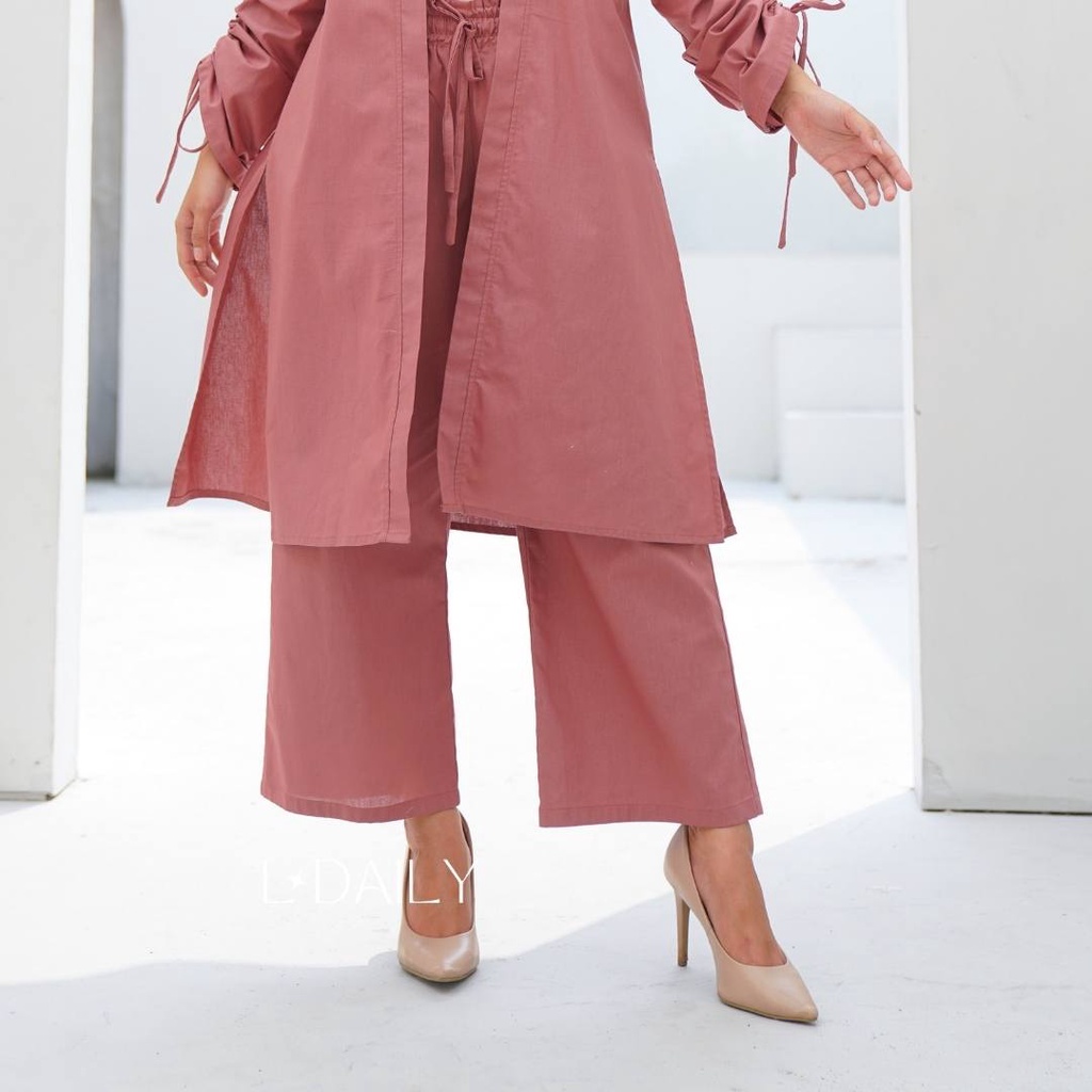 L Daily By Lesty Kejora - Linea Linen Pants / Celana Panjang / Celana Linen / Celana Kerja / Palazo 