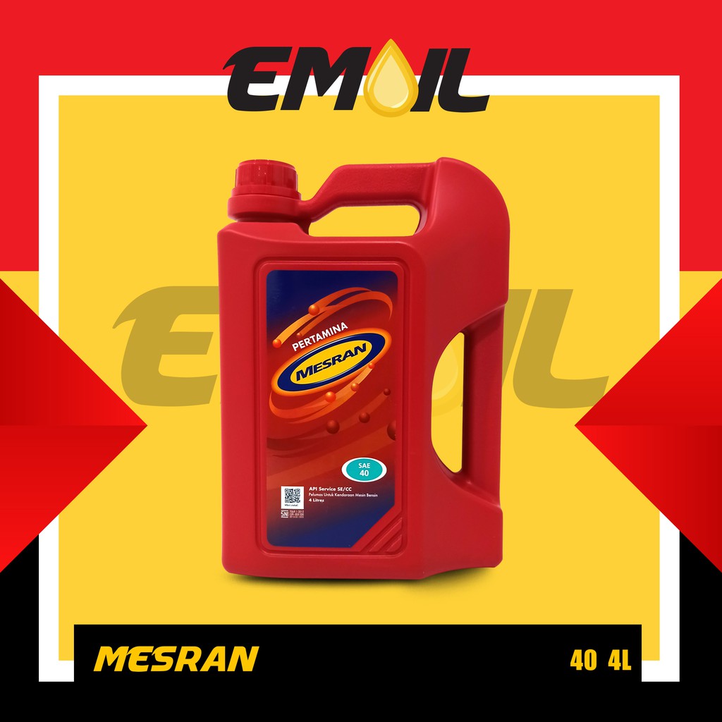 ORI OLI PERTAMINA MESRAN SAE 40 galon 4 liter