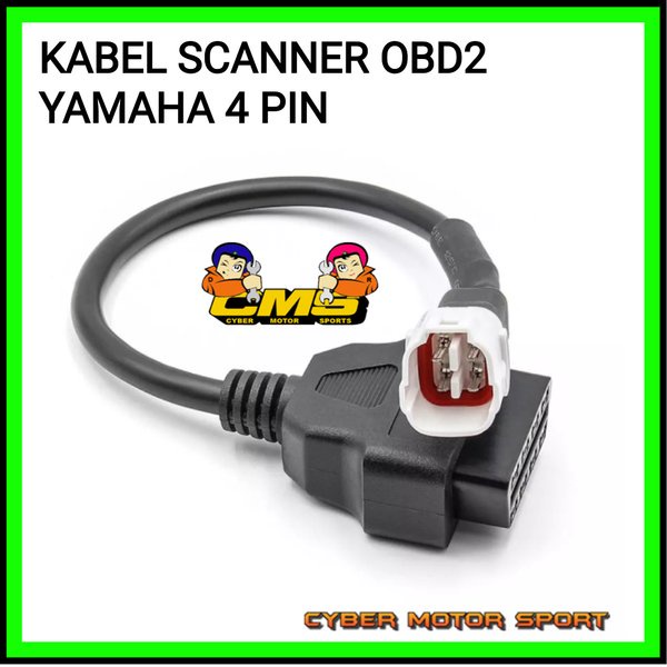 Kabel scanner motor yamaha obd2 16pin ke 4 pin. konektor scanner