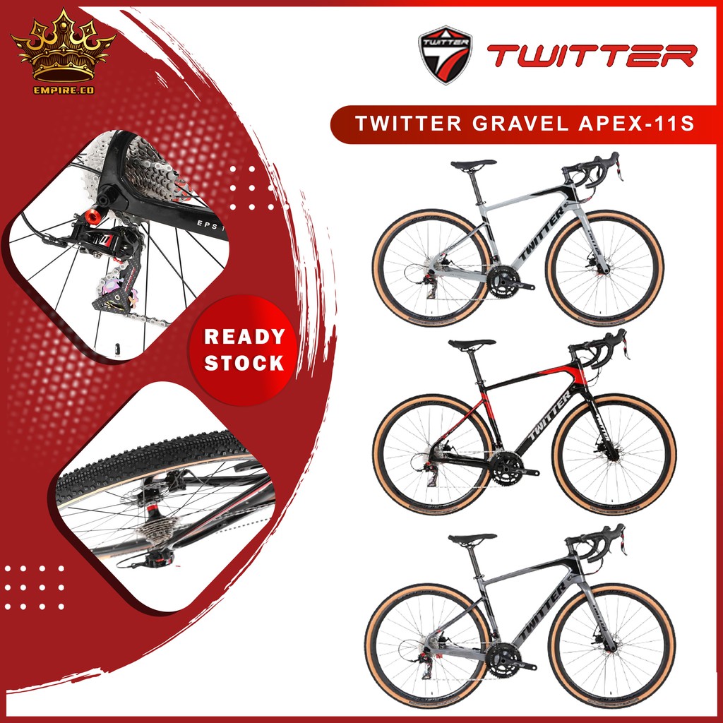 Twitter Road Bike 700C Gravel APEX-11S Sepeda Balap