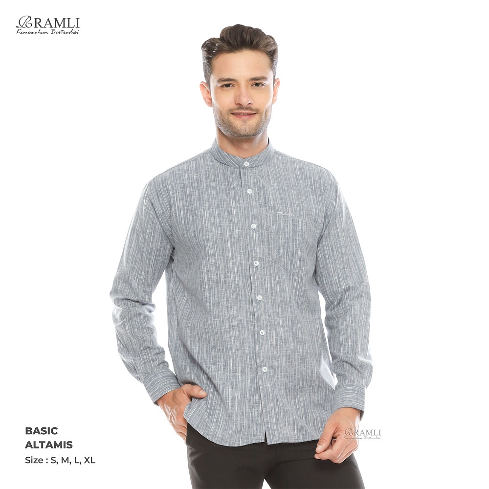Baju Koko Ramli Basic Altamis Slimfit Baju Koko Lengan Panjang Ramli