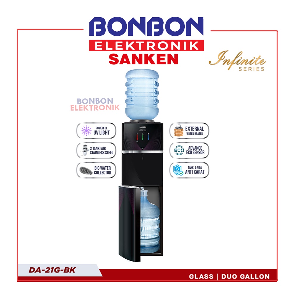 Sanken Dispenser Duo Galon DA-21G-BK / DA 21G BK