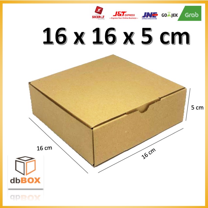 

Kardus 16x16x5 cm | Box Die Cut dan Easy Usage | Box Kue Tart & Snack