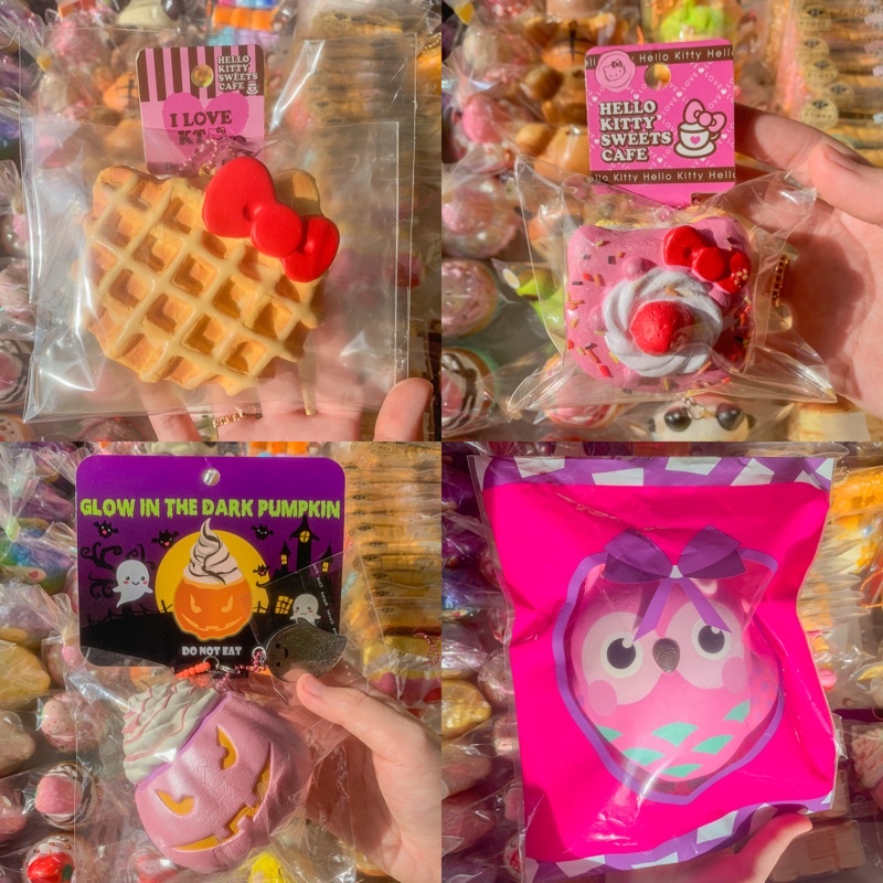 puni maru glow in the dark pumpkin squishy pm gitd pumpkin squishy cupcake Aisyah owl jumbo squishy 