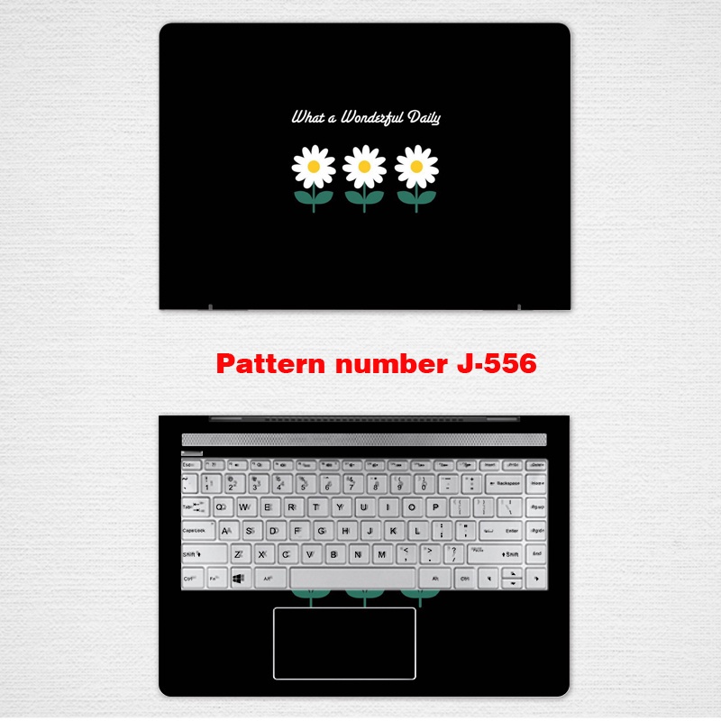 Stiker Skin Vinyl 2 Sisi Motif Bunga Daisy Untuk Laptop Hp 11 / 12 / 13 / 14 / 15 / 17 Inch 6max 5 / 6pro 14-15.66