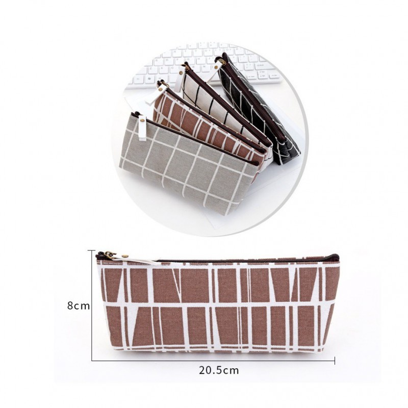 

Ennwen TP0042 Tempat Pensil Korea Lattice Pattern Tempat Kosmetik