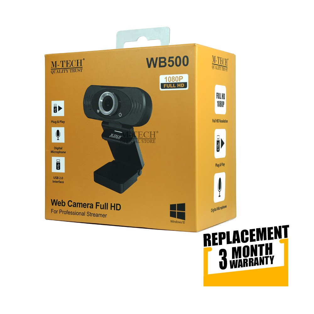 Webcam Mtech WB500 / WB-500 / WB500 1080P Full HD Webcam