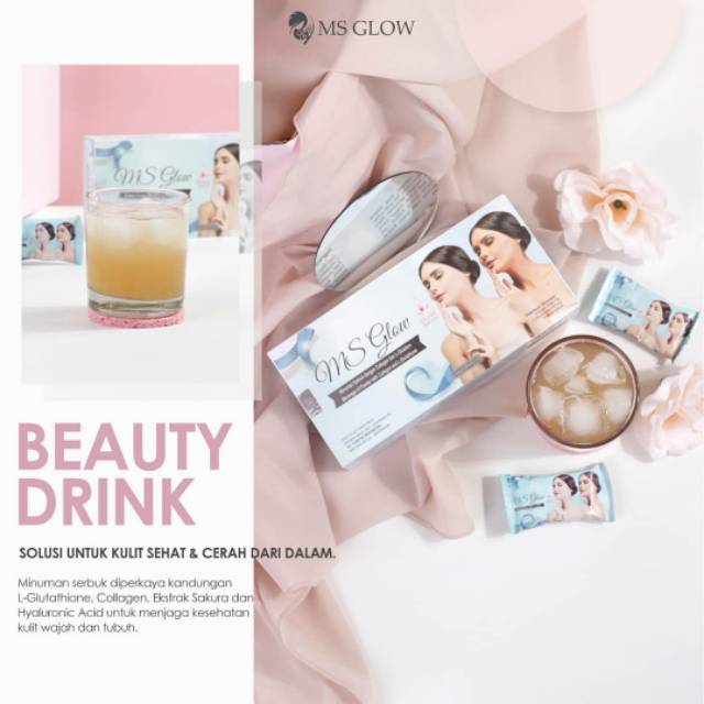 Beautydrink ms glow gluta murni ms glow gluta collagen ms glow minuman pemutih ms glow