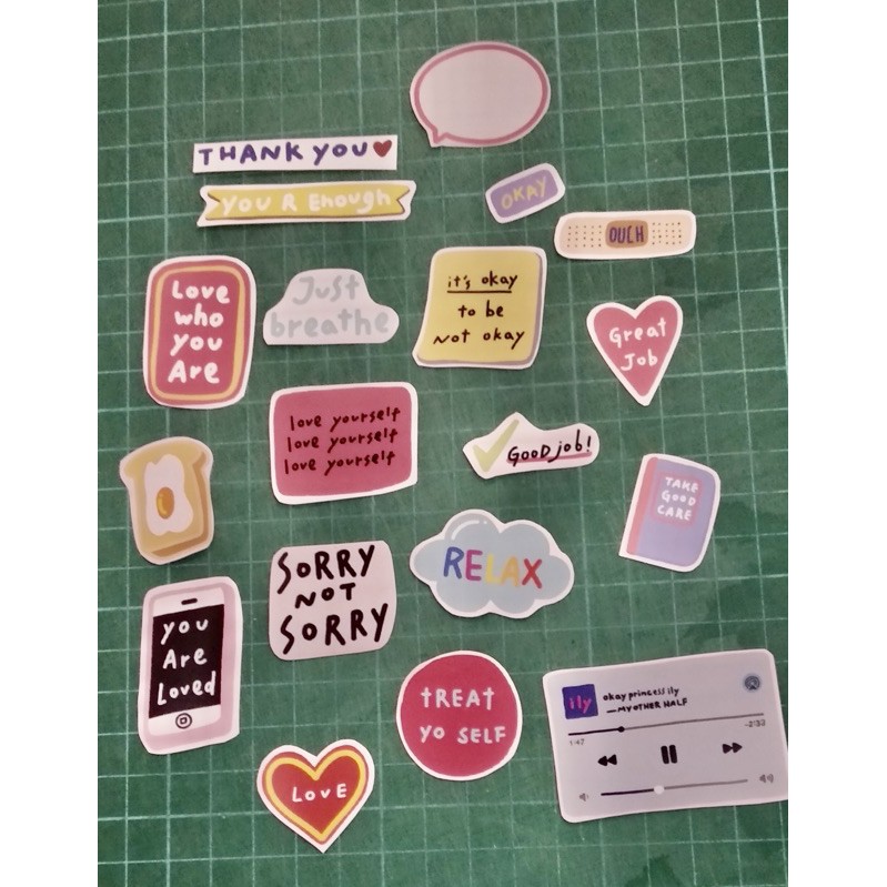 

self care sticker set