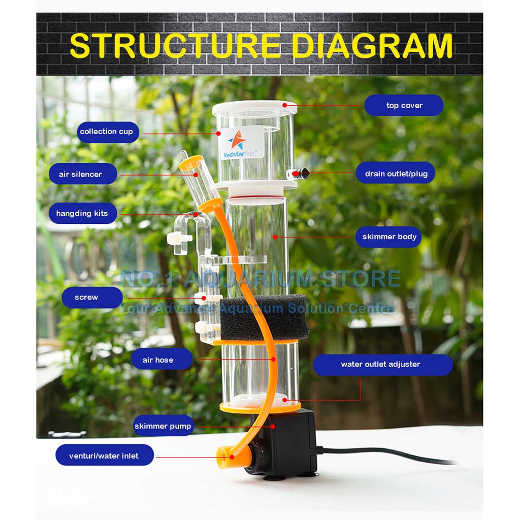 Red Starfish SQ-90 Aquarium Protein Skimmer