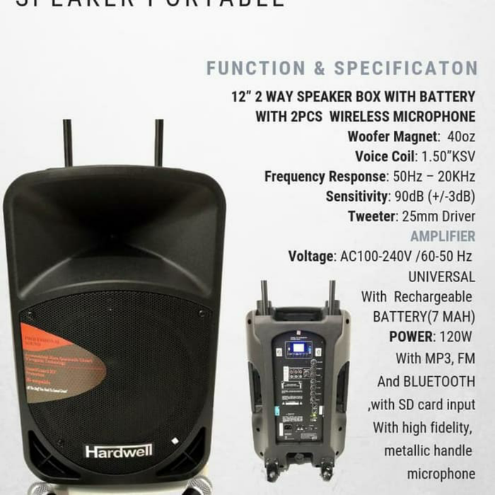 speaker portable meeting 12 bwr hardwell