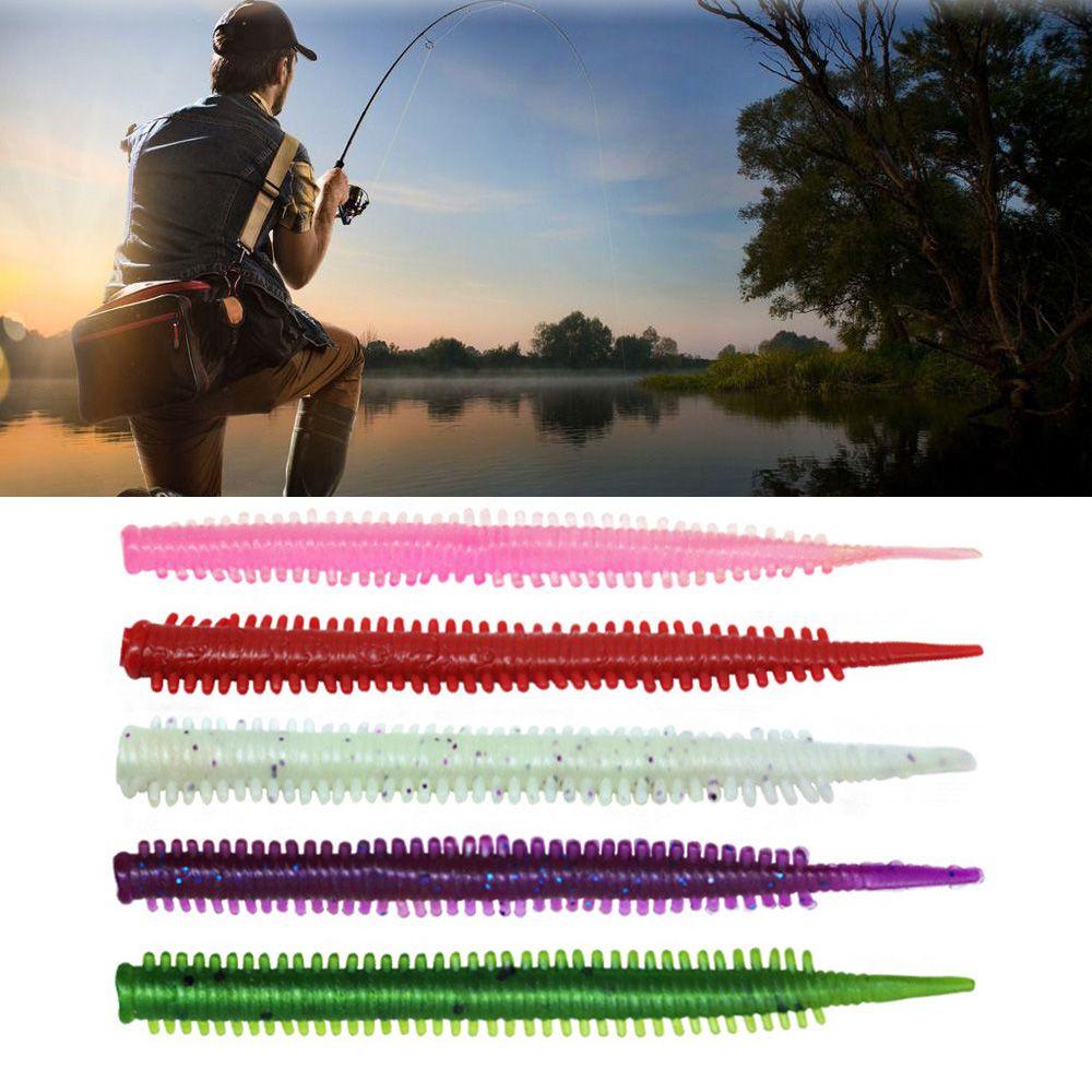 Top 10pcs Simulasi Umpan Pancing 80mm/0.76g TPE Bionic Soft Bait