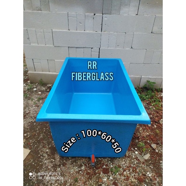 kolam fiberglass ukuran 100*60*50