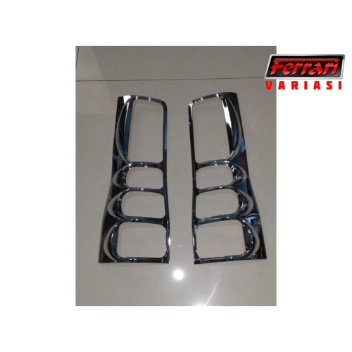 GARNISH LAMPU BELAKANG MOBIL GRAND MAX CHROME FERRARI VARIASI