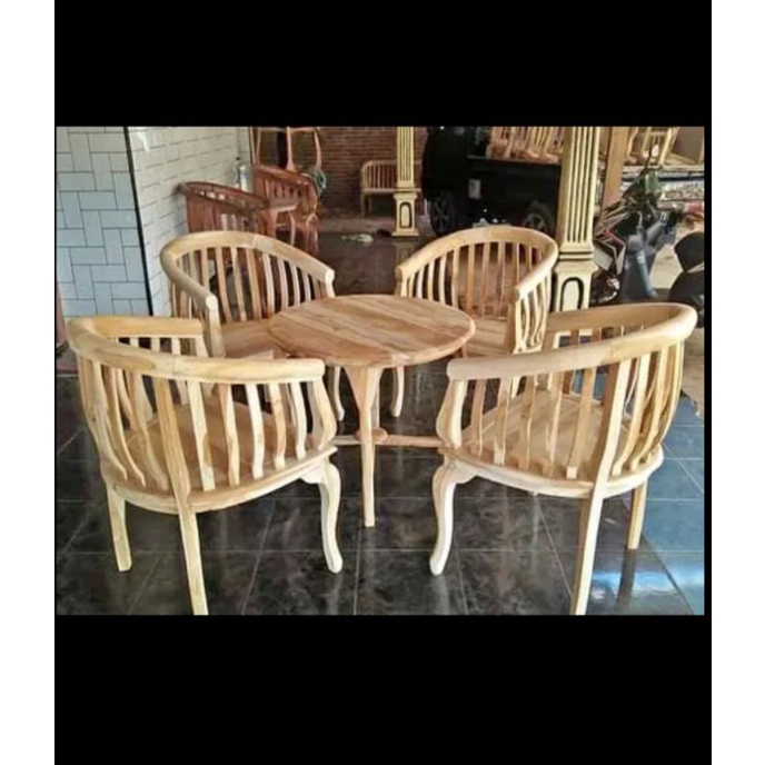 TERMURAH BERKUALITAS!!KURSI TERAS JATI BETAWI MENTAHAN