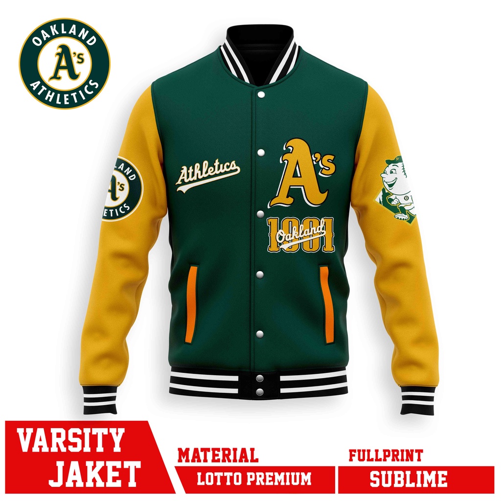 BOMBER VARSITY CHAMPIONS OAKLAND ATHLETICS MLB / JAKET CLUB BASEBALL