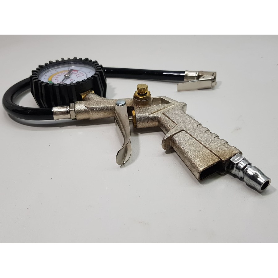 Tire Inflating Gun / Alat Pengisi + Ukur Tekanan + Buang Angin Ban