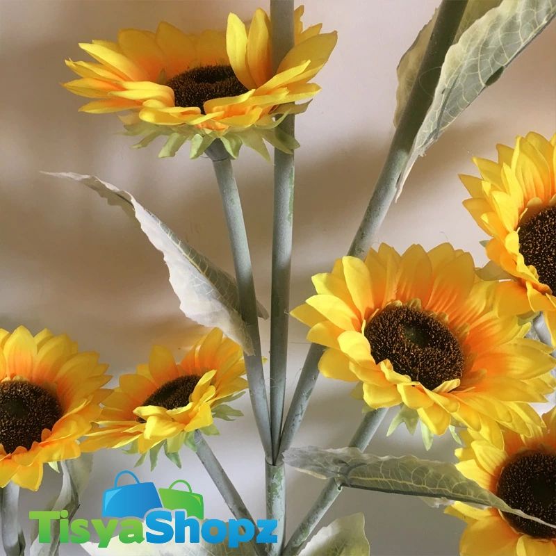 Matahari Jumbo Sunflower Bunga Plastik ( Tanpa Pot)