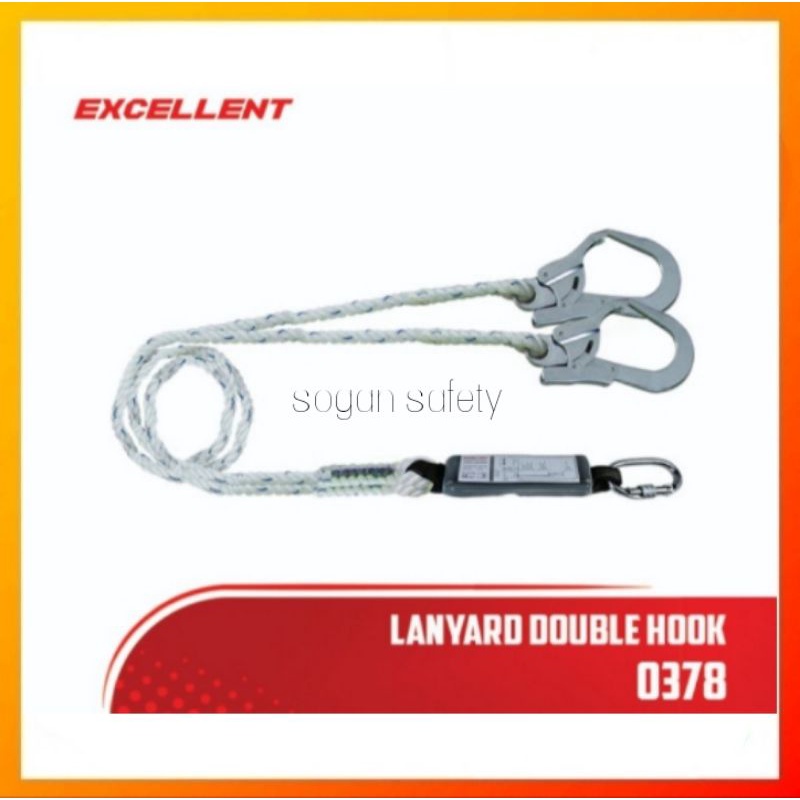 

Lanyard Double Big Hook Plus Absorber EXCELLENT 0378 Original