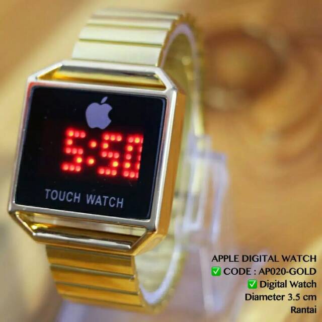 COD ( BAYAR DI TEMPAT ) JAM TANGAN WANITA APPLE TOUCH WATCH RANTAI DIGITAL
