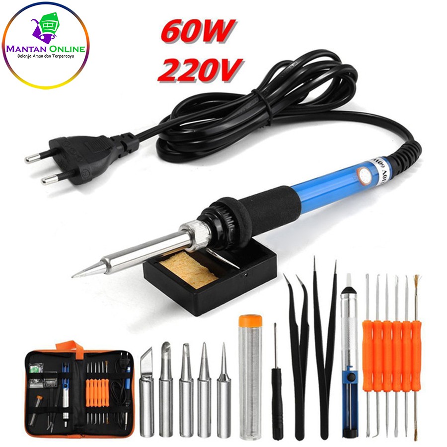 Soldering Set Peralatan Solder Kit 7 in 1 60W 220V Temperature setting
