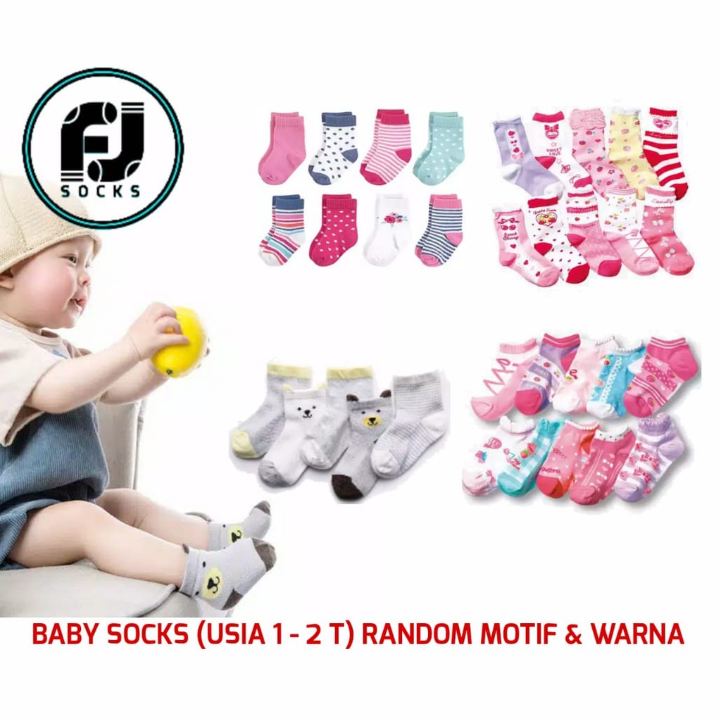 (PERLUSIN) Kaos Kaki Bayi / Kaos Kaki Anak Usia 1 - 2 Tahun