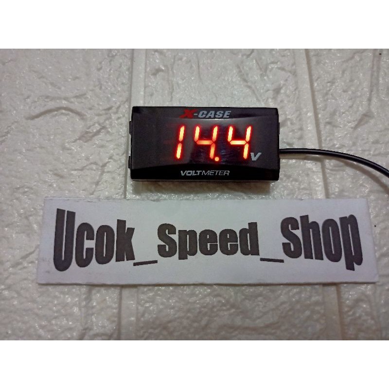 DIGITAL-UKUR AKI VOLT METER DIGITAL VARIASI WATERPROOF SEMUA MOTOR UNIVERSAL MODEL KOSO X CASE