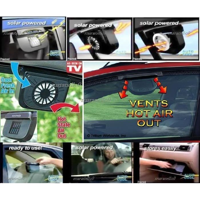 Kipas Exhaust Sedot Udara Panas Mobil Auto solar Cool Fan car eksos