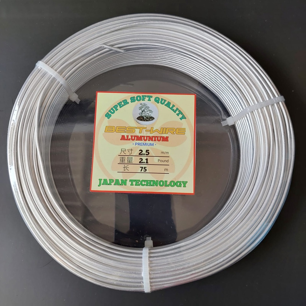 Kawat Bonsai Best Wire Alumunium Warna Putih Doff