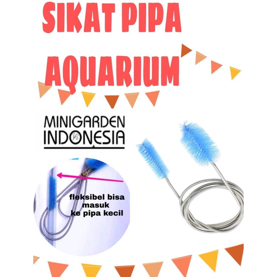 SIKAT PEMBERSIH PIPA AQUARIUM FLEKSIBEL 2 KEPALA PIPE BRUSH AKUARIUM