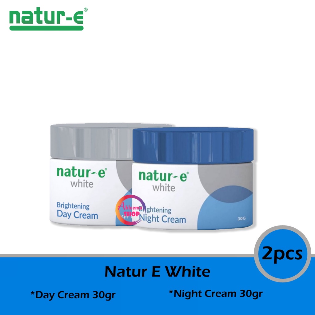 Paket Natur-E White Brightening (Day Cream 30gr+Night Cream 30gr) 2pcs