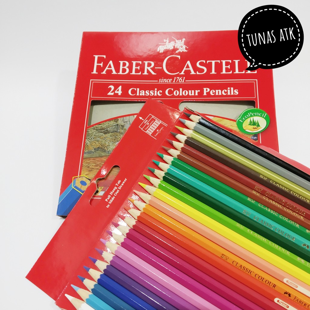 

FABER CASTELL 24 CLASSIC COLOUR PENCILS 115854
