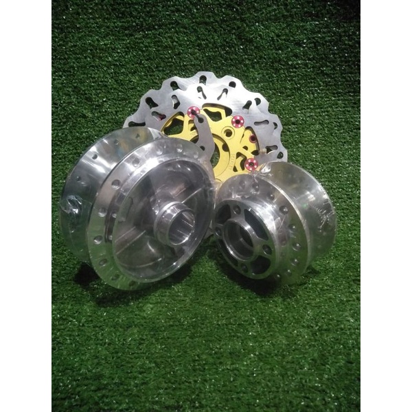 Tromol Set Depan Belakang Plus Piringan Depan Belakang Plus Bracket Satria Fu