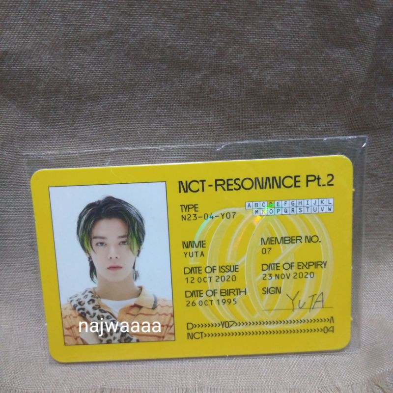 

OFFICIAL ID CARD YUTA
