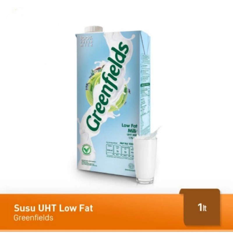 

Susu UHT Greenfields Low Fat 1 Liter