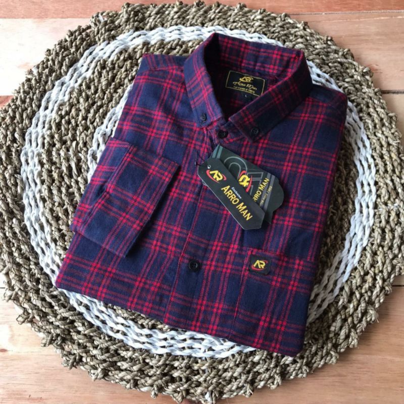 Kemeja Flanel Pria Dewasa Kotak Kotak BESAR Lengan Panjang Terlaris/ Kemeja Dewasa Motif Kotak Kotak