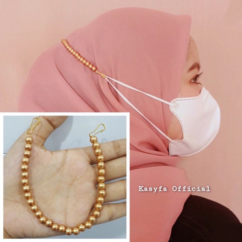 KONEKTOR MASKER HIJAB MUTIARA